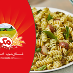 طرز پخت پاستای بهاری به شکل قرص نان